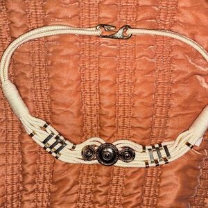 Concho Macrame belt sz small